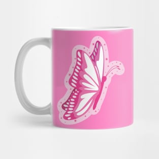 Cute Pink Butterfly Design Mug